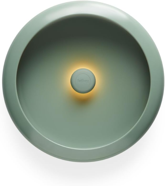 Fatboy Oloha bowl with lamp, multifunctional lamp, rechargeable LED Light, 8 hours of battery run time (22.5 x 6.1 cm) Small, Sage - Image 1